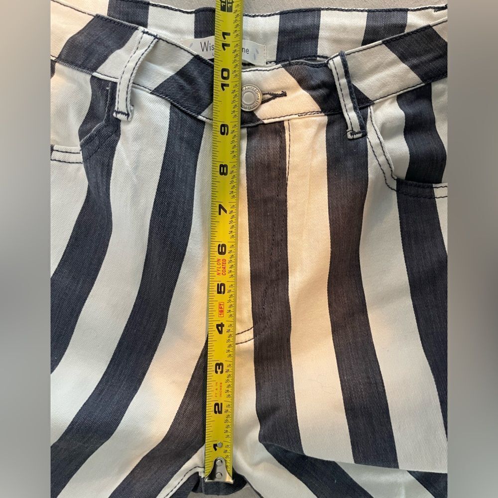 Wisteria Lane Bell Bottom Striped Jeans Size  Medium - Picture 7 of 10
